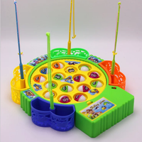Fishing Game Toy Set with Rotating Board with Music On/Off Switch for Quiet Play,
