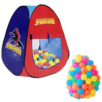 Pack Of 2 - Spiderman Tent House - Multicolour + Soft Plastic Balls 50 PCs