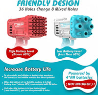 Bubble Storm Pro – 36-Hole Electric Bubble Blaster