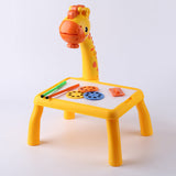 Children Projection Drawing Board LED Projector Drawing Table Toys Kids Projector Painting Board Desk Projection Painting Toy Graffiti Early Education Writing Board Household Erasable Toys
