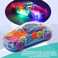 Light and Music Funny Gear Racing Battery Operated Toy Car For Kids and Toddlers