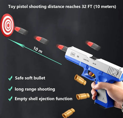 Glock Blaster Pro – Safe Foam Dart Toy Gun with Shell Ejection (For Kids & Adults)