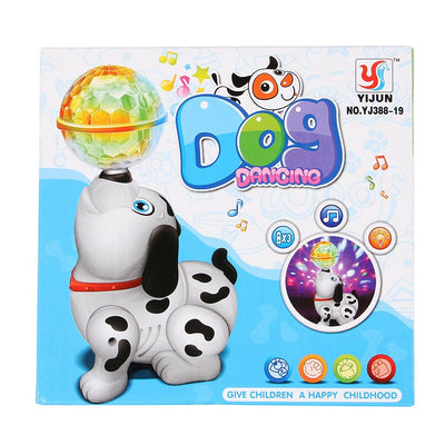 Cute Dancing Dog Toy with Reflected 3D Lights and Wonderful Music Battery Operated