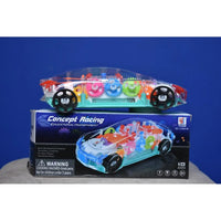 Transparent Turbo Racer – 3D Light-Up Educational Race Car