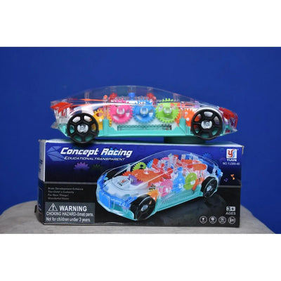Transparent Turbo Racer – 3D Light-Up Educational Race Car