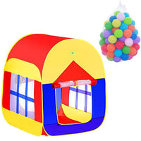Pack Of 2 - Tent Series Tent - Multicolour + Soft Plastic Balls 50 Pcs Set - Multicolour