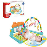 Huanger 3 in 1 Newborn Baby Play Gym, Toddler Activity Play Mat, Baby Piano Fitness Rack Matt for Infants