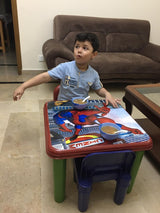 Evergreen Table With Two Chairs Assorted Characters For Kids Study And Activity Learning Toy Play Set