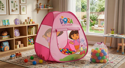Pack Of 2 - Dora Tent House - Multicolour + Soft Plastic Balls 50 PCs