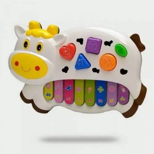 Moo-sical Piano – Cow-Shaped Keyboard Toy with Lights & Sounds – KIDSOM