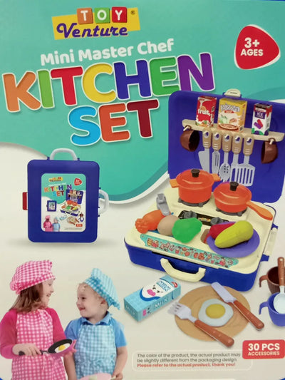 Mini Master Chef Briefcase – 30-Piece Portable Kitchen Playset